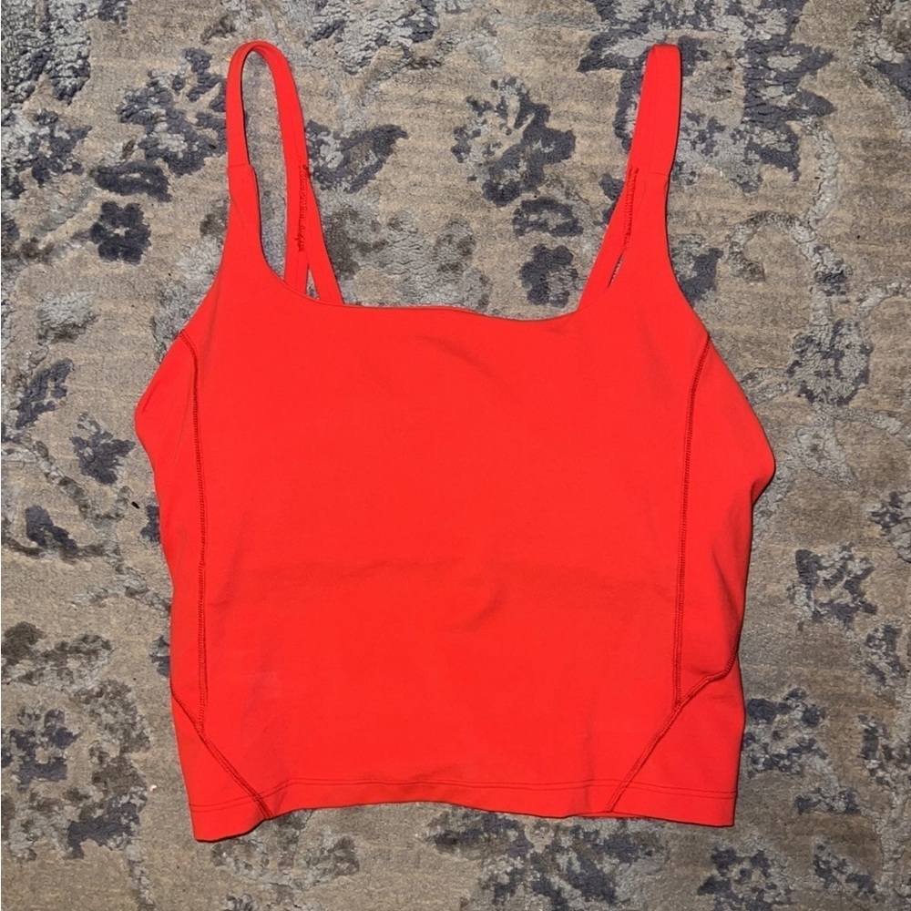 Lululemon Strappy nulu shelf tank love red size 6